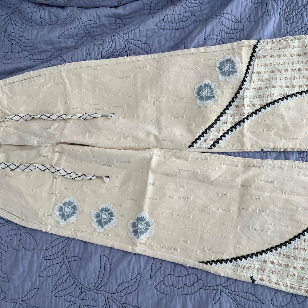 Pol Flower Patchwork Pants - image 3